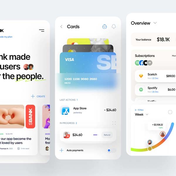 Banking mobile interface