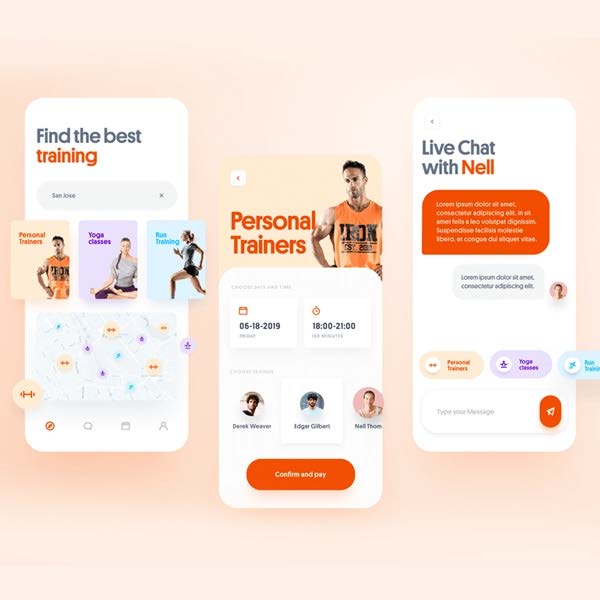 Personal training mobile app