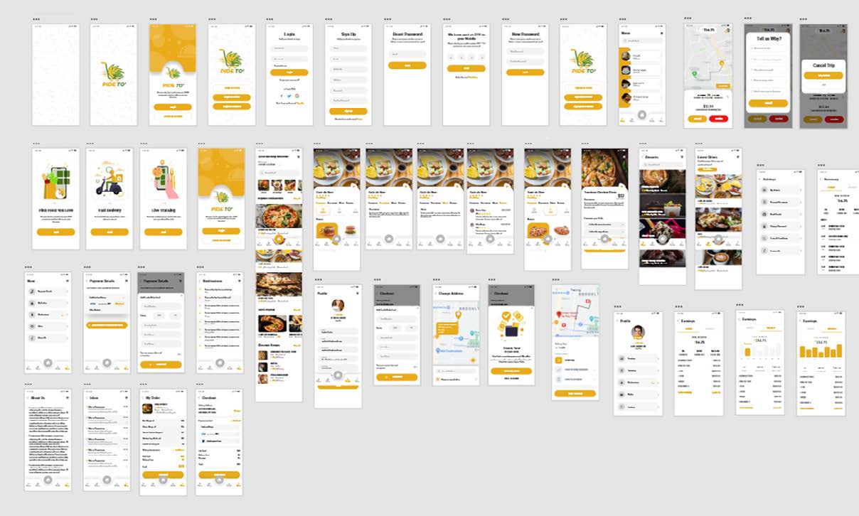 Food ordering interface system