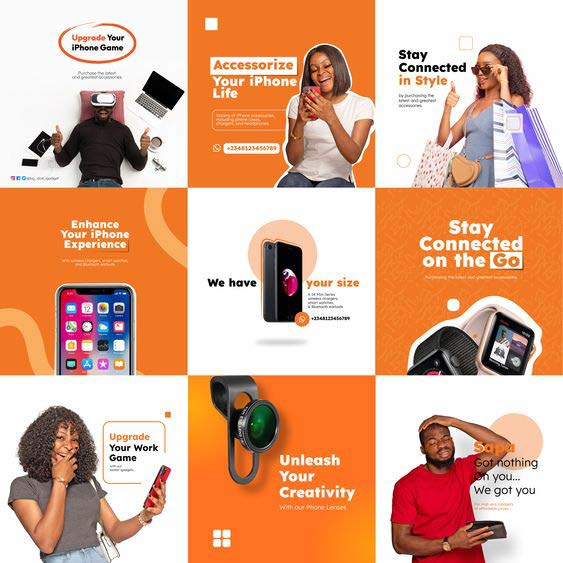 Technology and lifestyle social posts