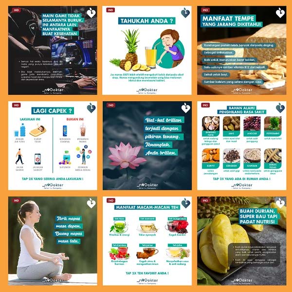 Health and wellness social posts