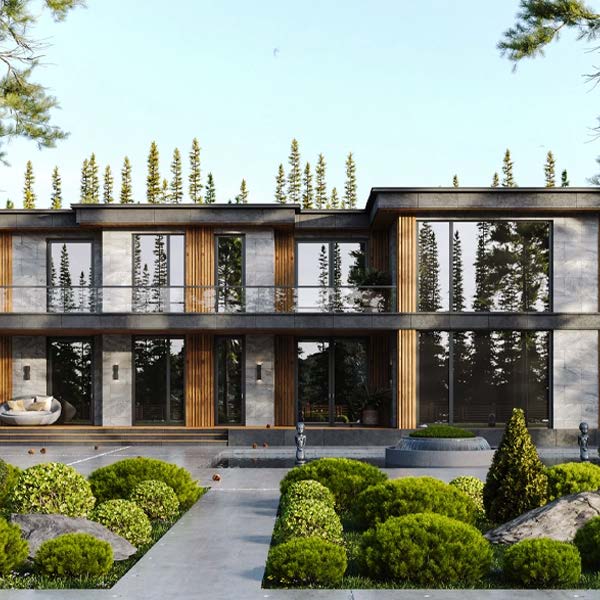 Modern house visualization