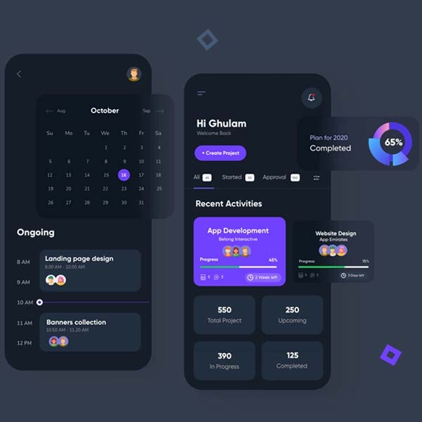 Project management mobile app
